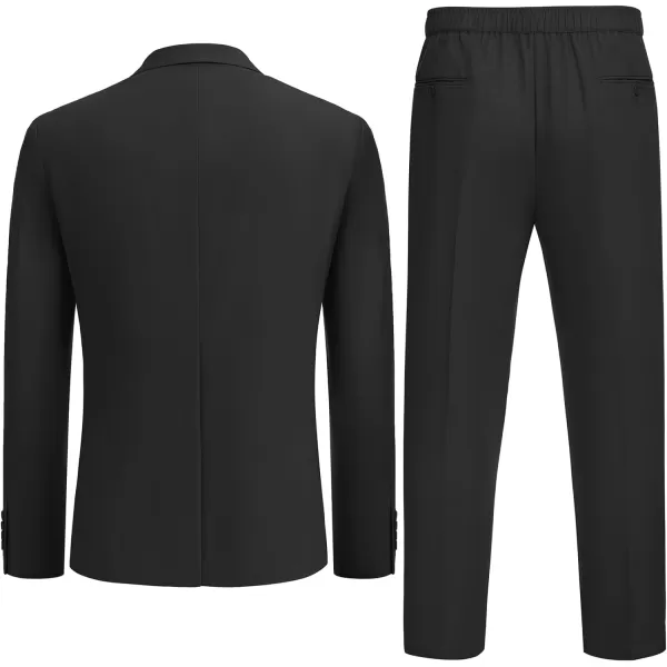 COOFANDY Men's 2 Piece Linen Suits Set Regular Fit Casual Lightweight Blazer Jacket and Pants