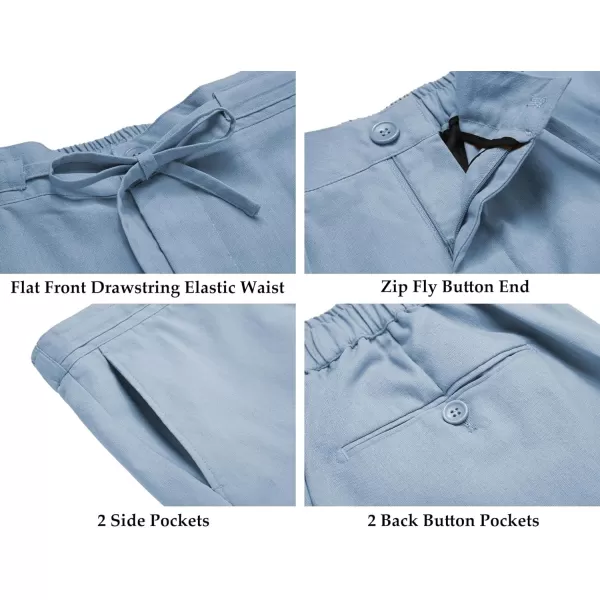COOFANDY Men's 2 Piece Linen Suits Set Regular Fit Casual Lightweight Blazer Jacket and Pants