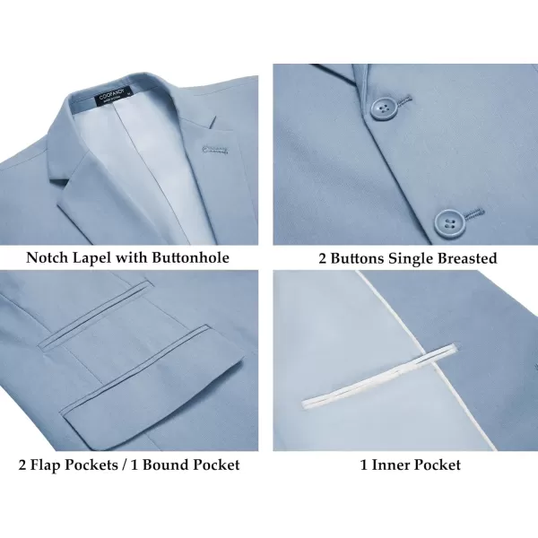 COOFANDY Men's 2 Piece Linen Suits Set Regular Fit Casual Lightweight Blazer Jacket and Pants