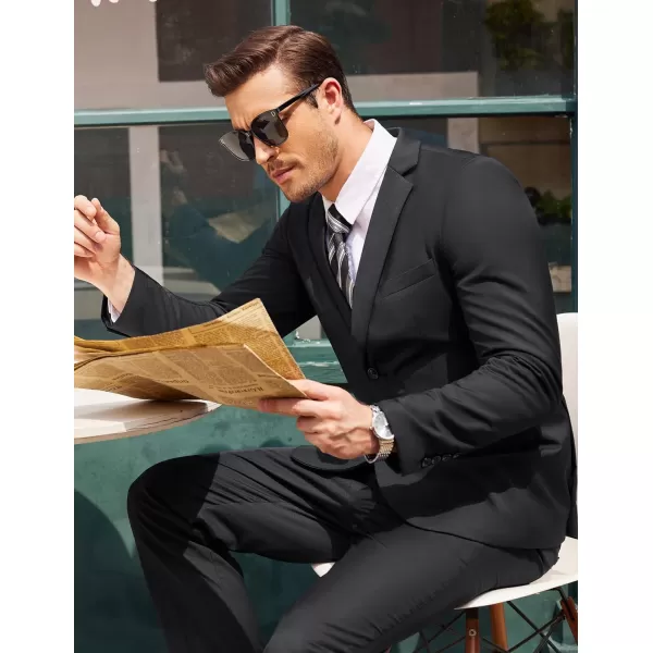 COOFANDY Men's 2 Piece Suits Classic Fit 2 Button Dress Suits Tuxedo Jacket Blazer for Wedding Business Dinner Prom