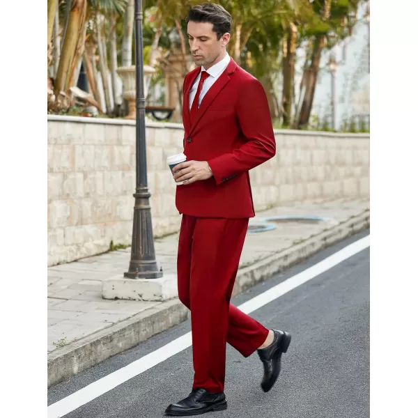 COOFANDY Men's 2 Piece Suits Classic Fit 2 Button Dress Suits Tuxedo Jacket Blazer for Wedding Business Dinner Prom