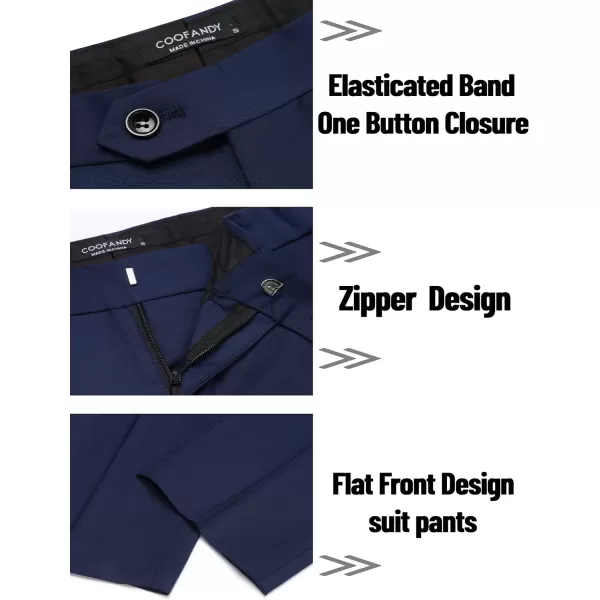 COOFANDY Men's 2 Piece Suits Classic Fit 2 Button Dress Suits Tuxedo Jacket Blazer for Wedding Business Dinner Prom