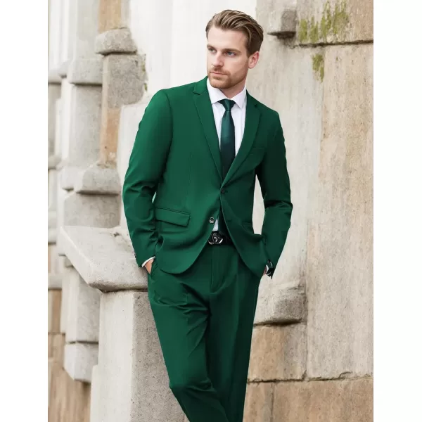 COOFANDY Men's 2 Piece Suits Classic Fit 2 Button Dress Suits Tuxedo Jacket Blazer for Wedding Business Dinner Prom