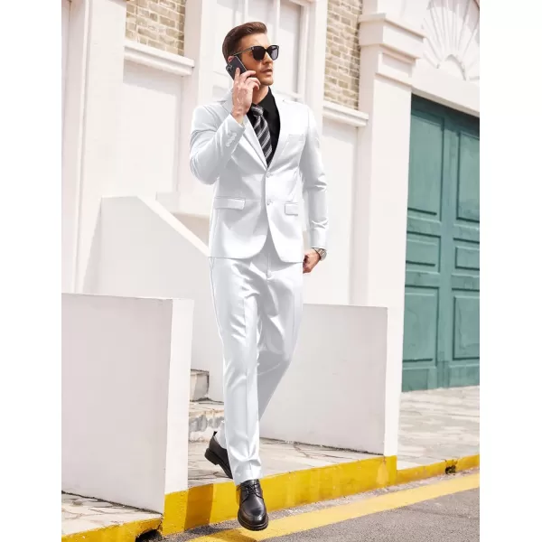 COOFANDY Men's 2 Piece Suits Classic Fit 2 Button Dress Suits Tuxedo Jacket Blazer for Wedding Business Dinner Prom