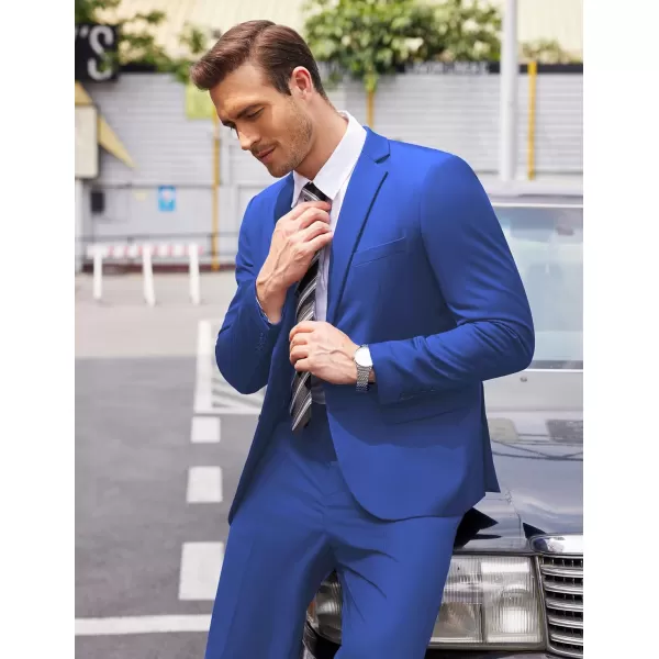 COOFANDY Men's 2 Piece Suits Classic Fit 2 Button Dress Suits Tuxedo Jacket Blazer for Wedding Business Dinner Prom