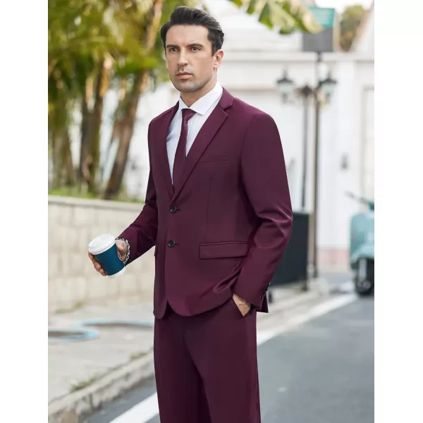 COOFANDY Men's 2 Piece Suits Classic Fit 2 Button Dress Suits Tuxedo Jacket Blazer for Wedding Business Dinner Prom