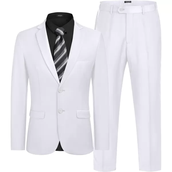 COOFANDY Men's 2 Piece Suits Classic Fit 2 Button Dress Suits Tuxedo Jacket Blazer for Wedding Business Dinner Prom