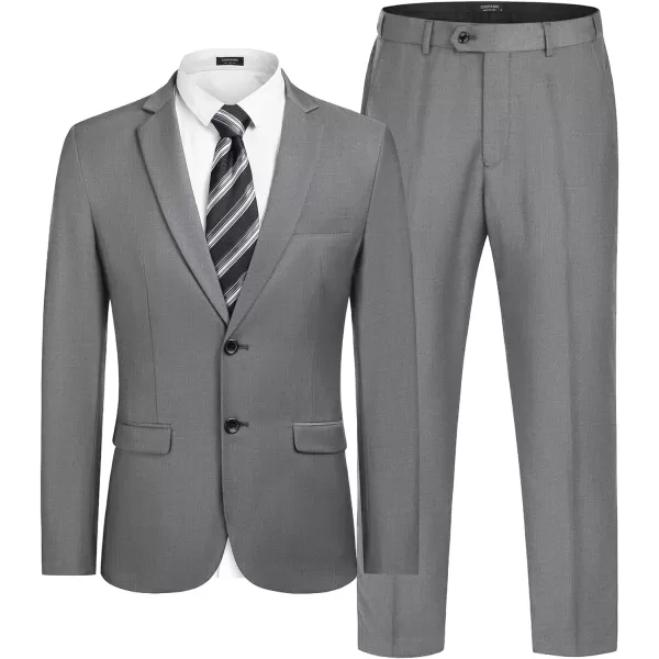 COOFANDY Men's 2 Piece Suits Classic Fit 2 Button Dress Suits Tuxedo Jacket Blazer for Wedding Business Dinner Prom