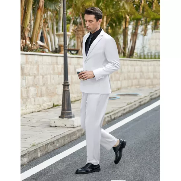 COOFANDY Men's 2 Piece Suits Classic Fit 2 Button Dress Suits Tuxedo Jacket Blazer for Wedding Business Dinner Prom