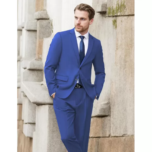 COOFANDY Men's 2 Piece Suits Classic Fit 2 Button Dress Suits Tuxedo Jacket Blazer for Wedding Business Dinner Prom