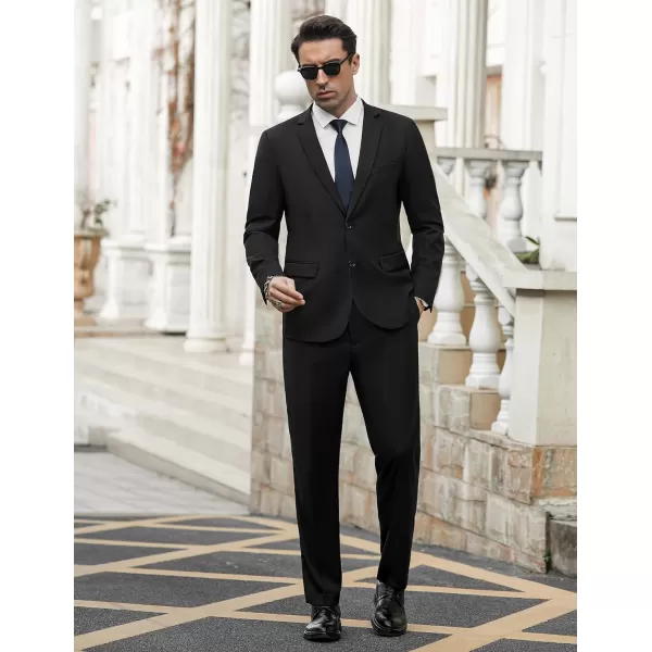 COOFANDY Men's 2 Piece Suits Classic Fit 2 Button Dress Suits Tuxedo Jacket Blazer for Wedding Business Dinner Prom