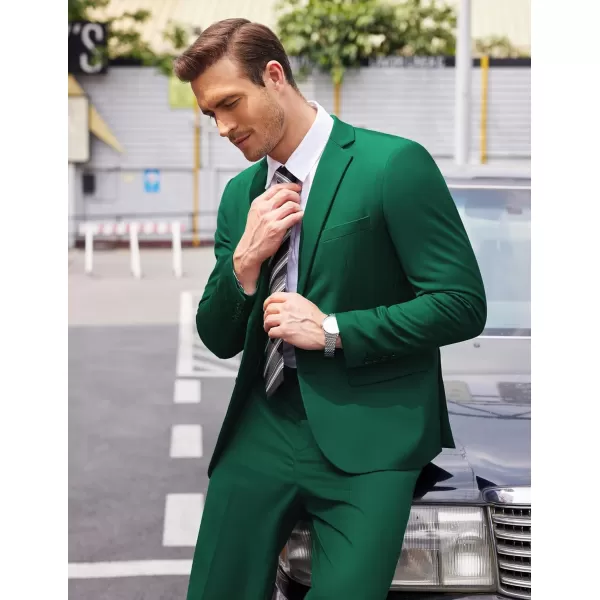 COOFANDY Men's 2 Piece Suits Classic Fit 2 Button Dress Suits Tuxedo Jacket Blazer for Wedding Business Dinner Prom