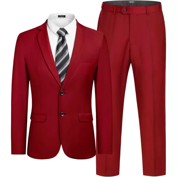 COOFANDY Men's 2 Piece Suits Classic Fit 2 Button Dress Suits Tuxedo Jacket Blazer for Wedding Business Dinner Prom
