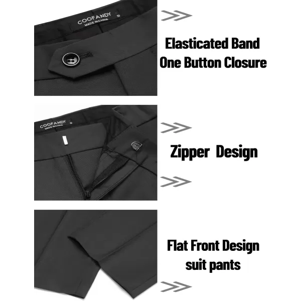 COOFANDY Men's 2 Piece Suits Classic Fit 2 Button Dress Suits Tuxedo Jacket Blazer for Wedding Business Dinner Prom