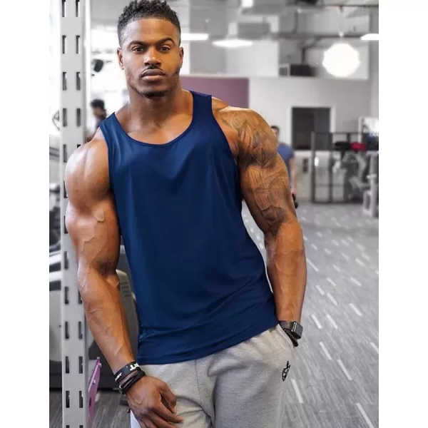COOFANDY Men's 3 Pack Tank Tops Gym Workout Shirt Y-Back Sleeveless Muscle Fitness Bodybuilding Tank Shirts