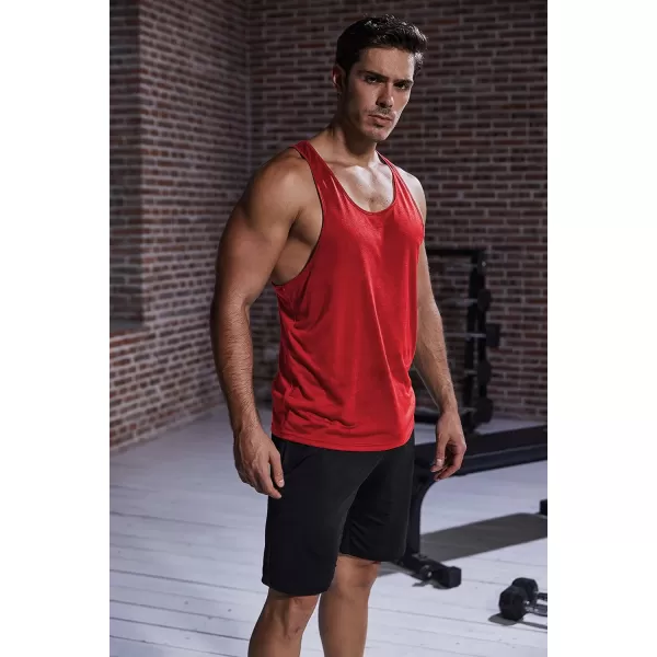 COOFANDY Men's 3 Pack Tank Tops Gym Workout Shirt Y-Back Sleeveless Muscle Fitness Bodybuilding Tank Shirts