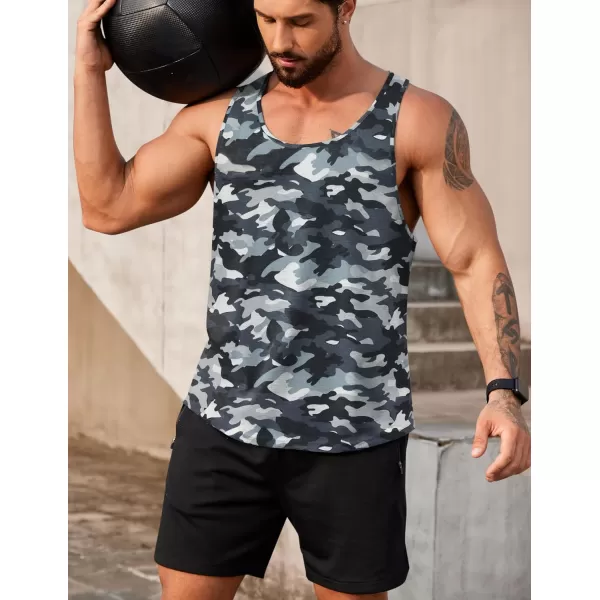 COOFANDY Men's 3 Pack Tank Tops Gym Workout Shirt Y-Back Sleeveless Muscle Fitness Bodybuilding Tank Shirts