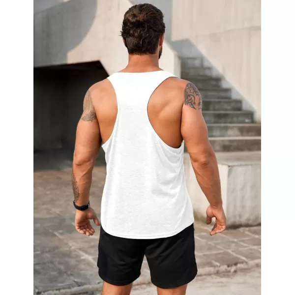 COOFANDY Men's 3 Pack Tank Tops Gym Workout Shirt Y-Back Sleeveless Muscle Fitness Bodybuilding Tank Shirts