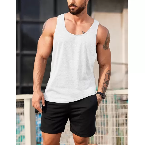 COOFANDY Men's 3 Pack Tank Tops Gym Workout Shirt Y-Back Sleeveless Muscle Fitness Bodybuilding Tank Shirts