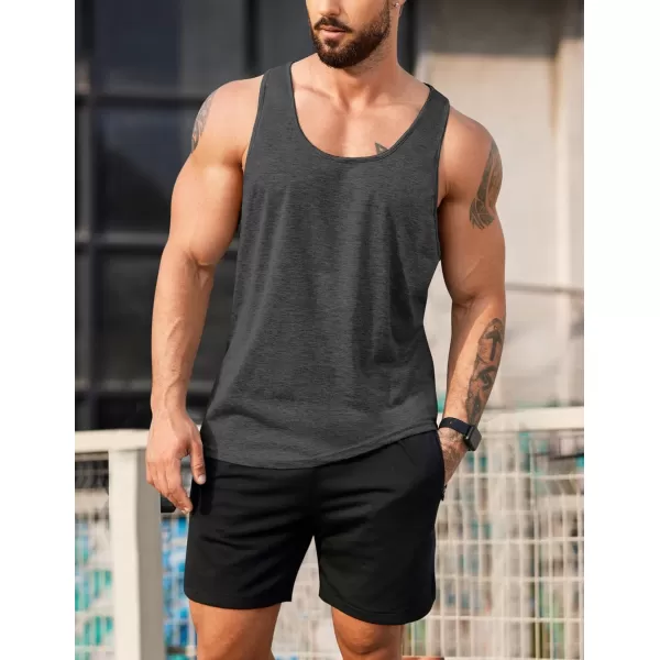 COOFANDY Men's 3 Pack Tank Tops Gym Workout Shirt Y-Back Sleeveless Muscle Fitness Bodybuilding Tank Shirts