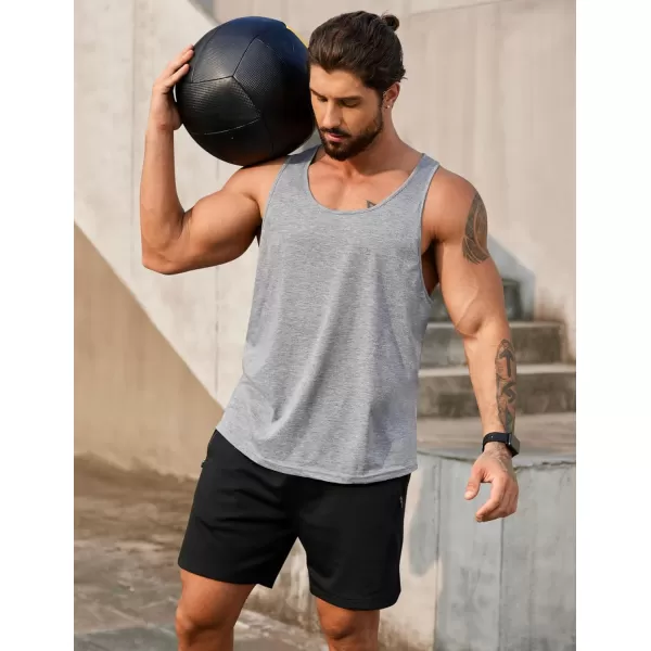 COOFANDY Men's 3 Pack Tank Tops Gym Workout Shirt Y-Back Sleeveless Muscle Fitness Bodybuilding Tank Shirts