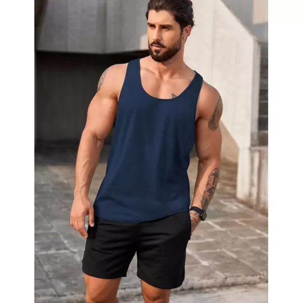 COOFANDY Men's 3 Pack Tank Tops Gym Workout Shirt Y-Back Sleeveless Muscle Fitness Bodybuilding Tank Shirts