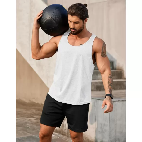 COOFANDY Men's 3 Pack Tank Tops Gym Workout Shirt Y-Back Sleeveless Muscle Fitness Bodybuilding Tank Shirts