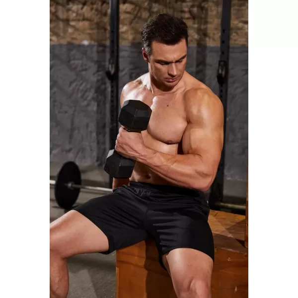 COOFANDY Men's 3 Pack Workout Gym Shorts Mesh Athletic Shorts Lightweight Bodybuilding Training Short Pants with Pockets
