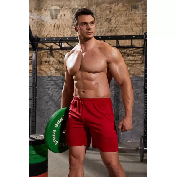 COOFANDY Men's 3 Pack Workout Gym Shorts Mesh Athletic Shorts Lightweight Bodybuilding Training Short Pants with Pockets