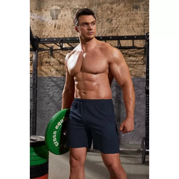 COOFANDY Men's 3 Pack Workout Gym Shorts Mesh Athletic Shorts Lightweight Bodybuilding Training Short Pants with Pockets