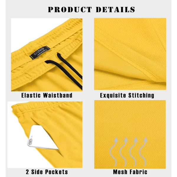 COOFANDY Men's 3 Pack Workout Gym Shorts Mesh Athletic Shorts Lightweight Bodybuilding Training Short Pants with Pockets