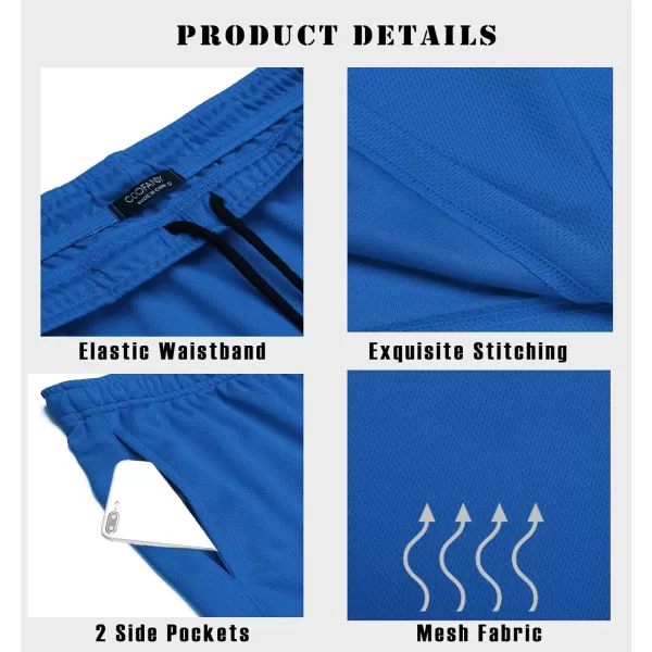COOFANDY Men's 3 Pack Workout Gym Shorts Mesh Athletic Shorts Lightweight Bodybuilding Training Short Pants with Pockets