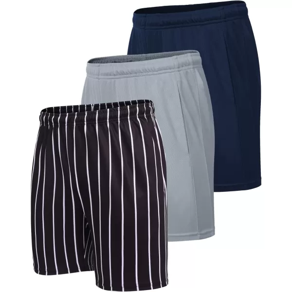 COOFANDY Men's 3 Pack Workout Gym Shorts Mesh Athletic Shorts Lightweight Bodybuilding Training Short Pants with Pockets
