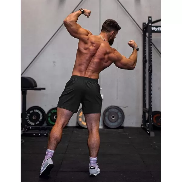 COOFANDY Men's 3 Pack Workout Gym Shorts Mesh Athletic Shorts Lightweight Bodybuilding Training Short Pants with Pockets