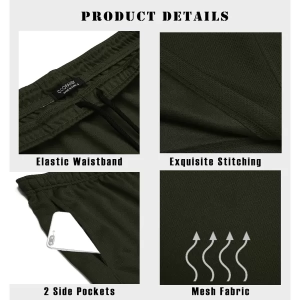 COOFANDY Men's 3 Pack Workout Gym Shorts Mesh Athletic Shorts Lightweight Bodybuilding Training Short Pants with Pockets