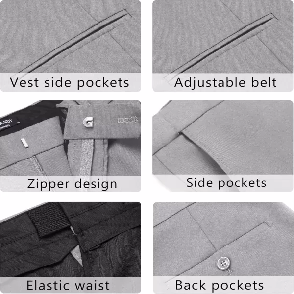 COOFANDY Men's 3 Piece Slim Fit Suit Set One Button Jacket Blazer Vest Pants Set Wedding Formal Prom Tuxedo Suits