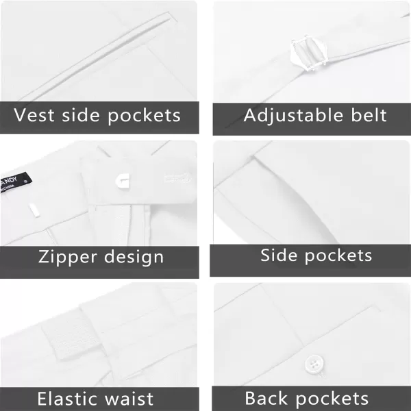 COOFANDY Men's 3 Piece Slim Fit Suit Set One Button Jacket Blazer Vest Pants Set Wedding Formal Prom Tuxedo Suits