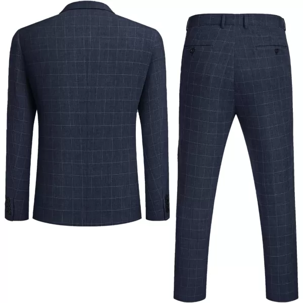 COOFANDY Men’s 3 Piece Slim Fit Suits One Button Blazer Vest Suit Pants with Tie