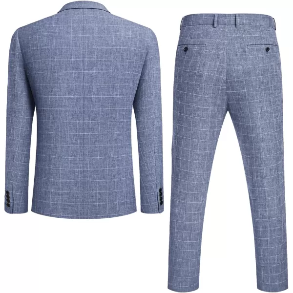 COOFANDY Men’s 3 Piece Slim Fit Suits One Button Blazer Vest Suit Pants with Tie
