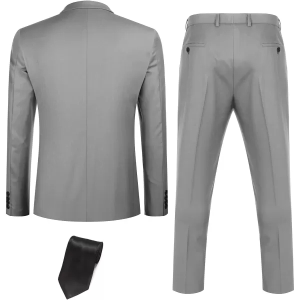 COOFANDY Mens 3 Piece Suits One Button Blazer Jacket Slim Fit Vest Suit Pant with Tie