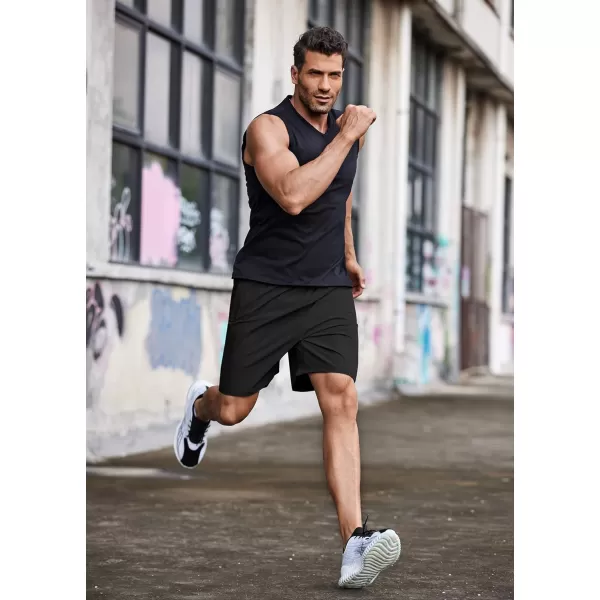 COOFANDY Men's 7" Gym Workout Shorts 2 Pack Quick Dry Athletic Shorts Training Running Shorts with Pocket)