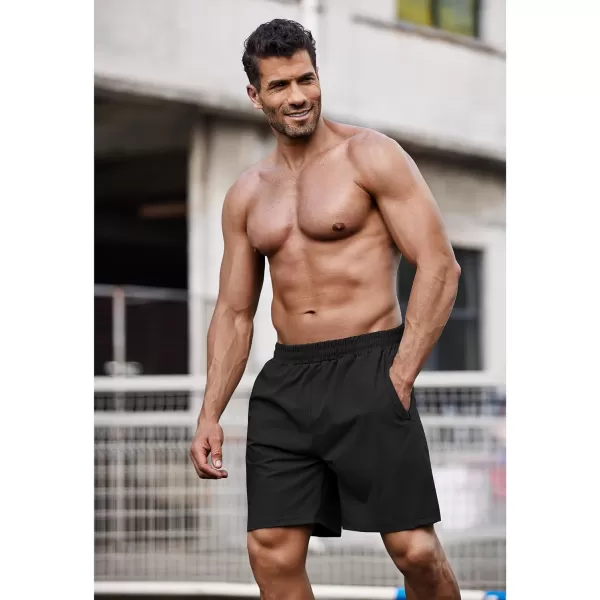 COOFANDY Men's 7" Gym Workout Shorts 2 Pack Quick Dry Athletic Shorts Training Running Shorts with Pocket
