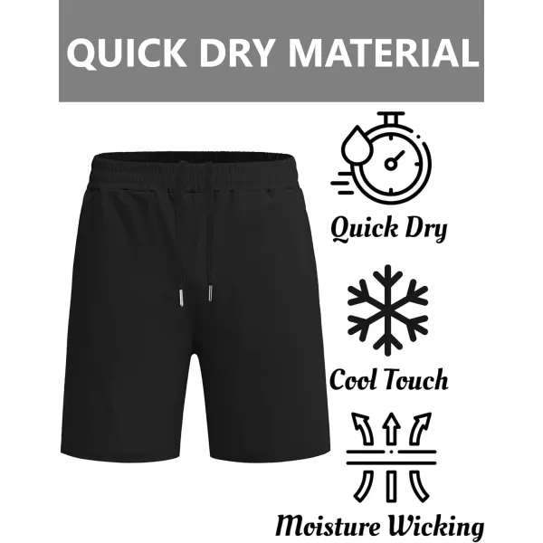 COOFANDY Men's 7" Gym Workout Shorts 2 Pack Quick Dry Athletic Shorts Training Running Shorts with Pocket)
