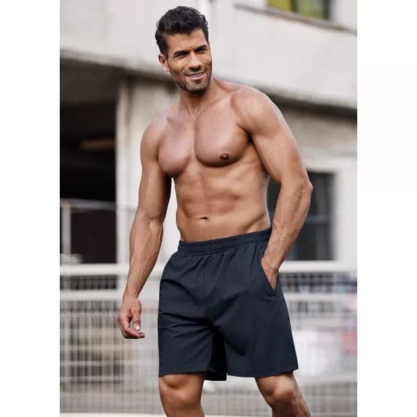 COOFANDY Men's 7" Gym Workout Shorts 2 Pack Quick Dry Athletic Shorts Training Running Shorts with Pocket