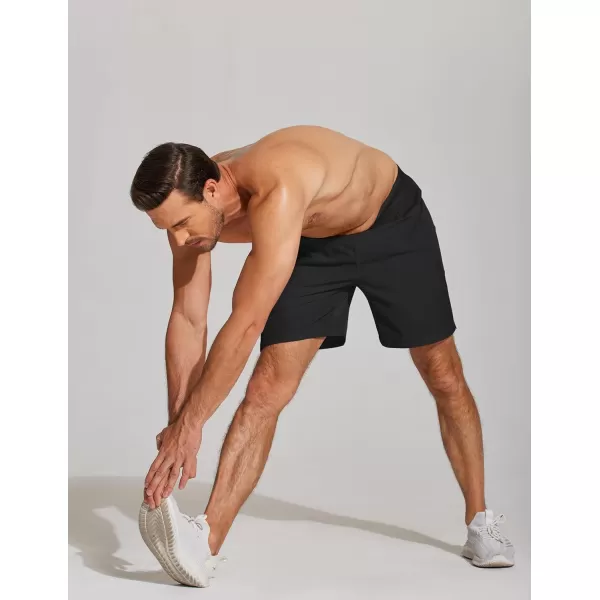 COOFANDY Mens Athletic Running Shorts 7'' Gym Workout Shorts 2 Pack Drawstring Training Shorts with Zipper Pockets