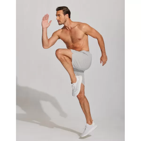 COOFANDY Mens Athletic Running Shorts 7'' Gym Workout Shorts 2 Pack Drawstring Training Shorts with Zipper Pockets