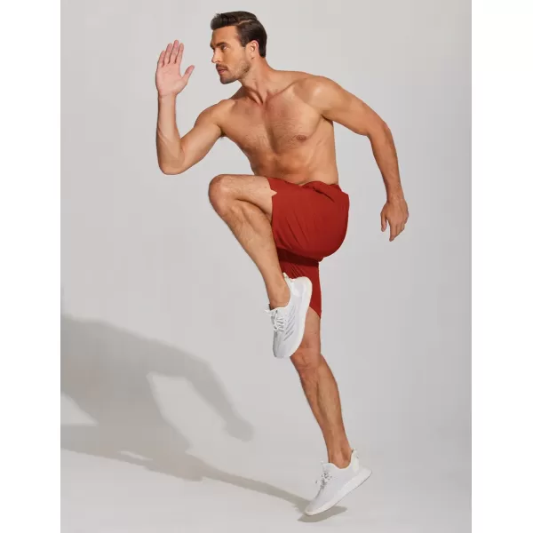 COOFANDY Mens Athletic Running Shorts 7'' Gym Workout Shorts 2 Pack Drawstring Training Shorts with Zipper Pockets