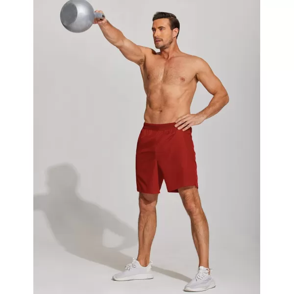 COOFANDY Mens Athletic Running Shorts 7'' Gym Workout Shorts 2 Pack Drawstring Training Shorts with Zipper Pockets