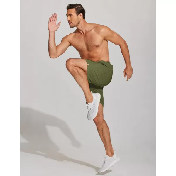COOFANDY Mens Athletic Running Shorts 7'' Gym Workout Shorts 2 Pack Drawstring Training Shorts with Zipper Pockets