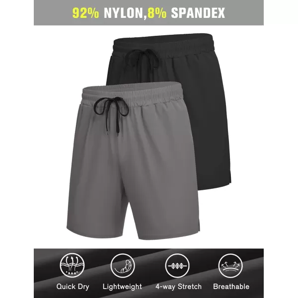 COOFANDY Men's Athletic Running Shorts Quick Dry Fitted Gym Workout Short Pants Sports Training Shorts with Pockets